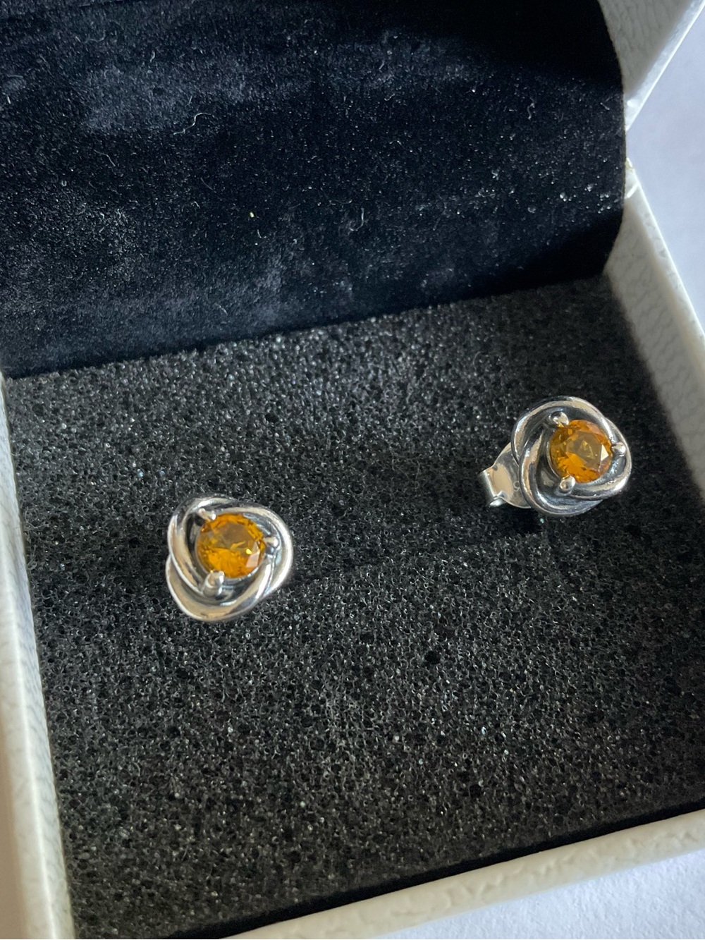 Pandora November Birth Stone Earrings